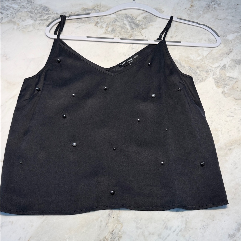 Generation Love Black Embellished Camisole